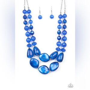 Elegant Blue Beaded Necklace